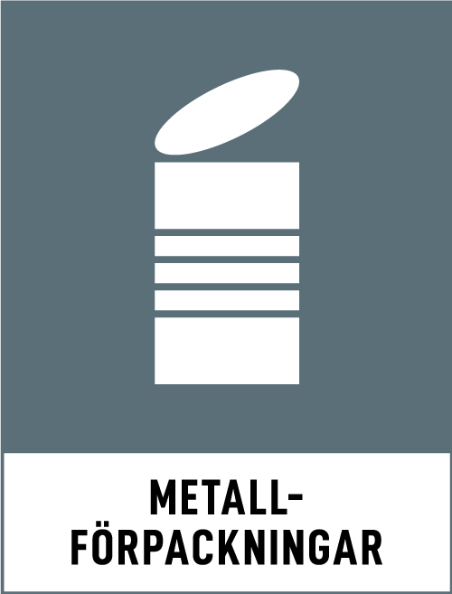 Skylt metallförpackningar